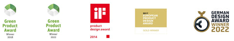 logos european product design award german design award green product deaign award if product design ward