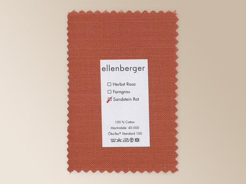 stoffmuster möbelbezugsstoff von ellenberger aus baumwolle in der farbe sandstein rot